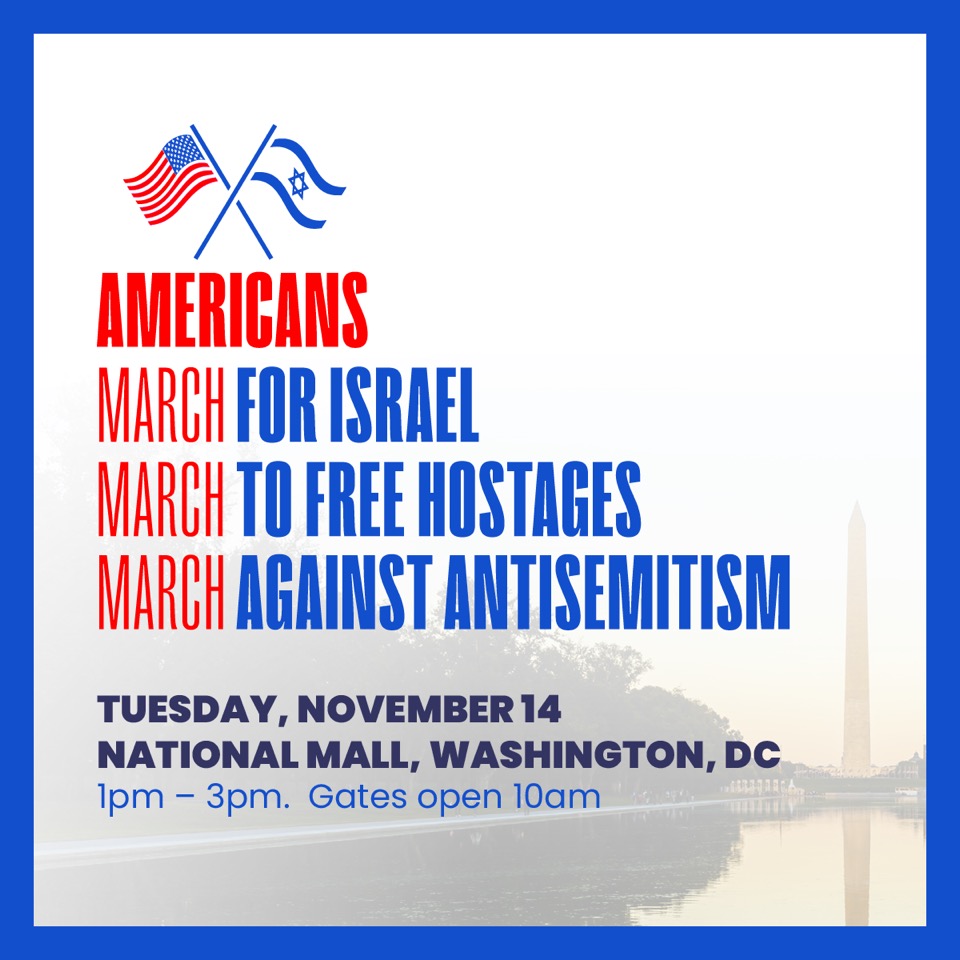 WATCH LIVE: March for Israel | November 14, 2023 in Washington, D.C.