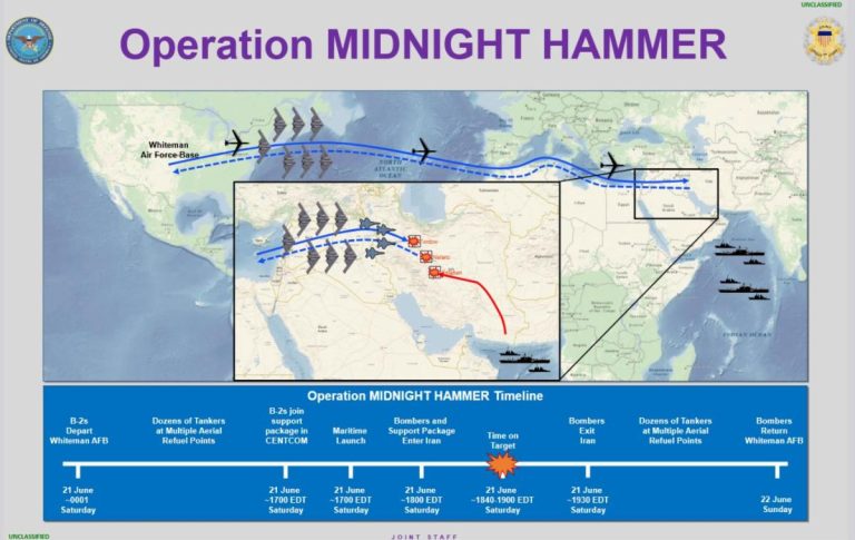 Pentagon chart Op Midnight Hammer - DoD 6-22-25